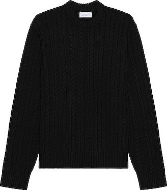 Nico Cable Knit Sweater in Black