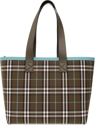 Medium London Vintage Checked Top Handle Bag