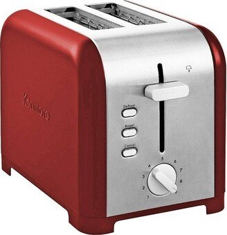 2-Slice Toaster, Wide Slot, Bagel/Defrost - Red Stainless Steel