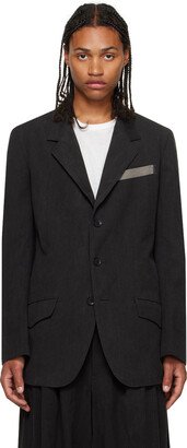 Y's For Men Gray 3-Button Blazer