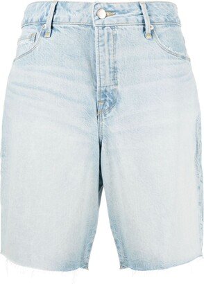 Knee-Length Denim Shorts-AF