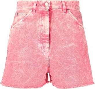 Bleached Denim Shorts