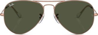 Tinted-Lenses Aviator-Frame Sunglasses