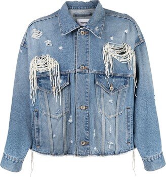 Distressed Denim Jacket-AI