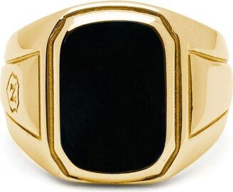 Oblong Gold-Plated Signet Ring