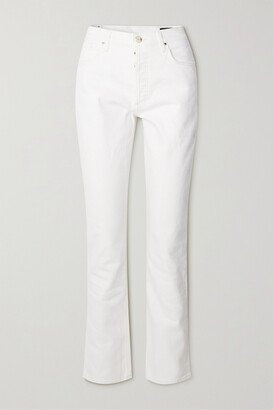 The Morgan High-rise Slim-leg Jeans - White