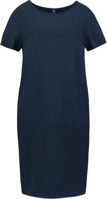 Conquista Navy Sack Style Punto Di Roma Short Sleeve Dress