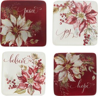 Winters Joy 6 Canape Plates Set of 4