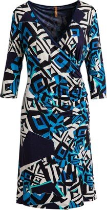 Abstract Print Crossover Dress By Conquista Fashion