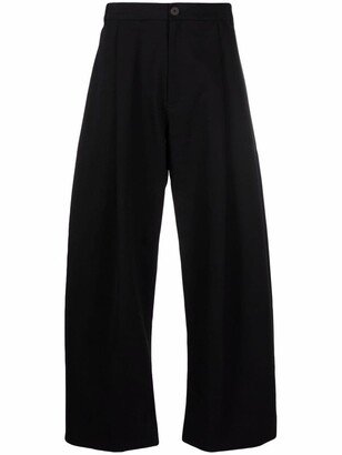 Wide-Leg High-Waisted Trousers-AE