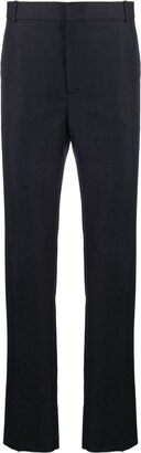 Wool-Blend Straight-Leg Trousers-AD