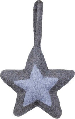 Northlight 6.25 Shades of Gray Felt Star Christmas Ornament