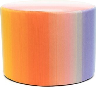 Gradient-Effect Cylinder Pouf