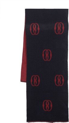 Logo-Print Merino Wool Scarf