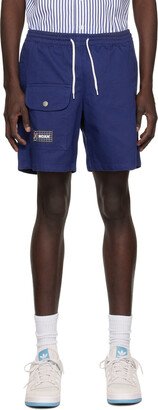 Navy Flap Pocket Shorts