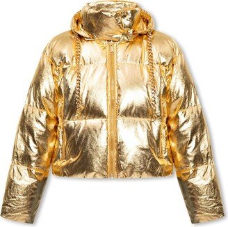 Quilted Metallic Puffer Jacket