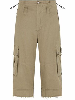 Knee-Length Cargo Shorts-AA