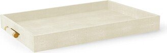 Cream Shagreen Butler Tray