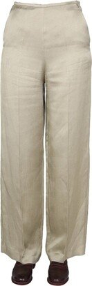 Straight Leg Satin Trousers-AA