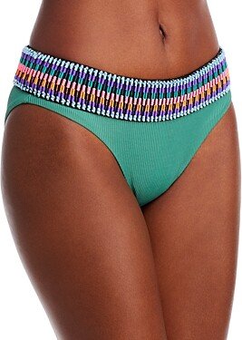 Zoni Contrast Trim Bikini Bottom