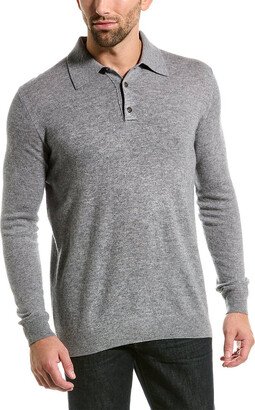 Solid Cashmere Polo Sweater-AC