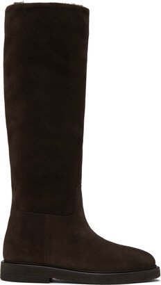 Brown Suede Riding Boots