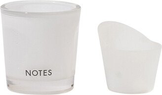 NOTES Starter Candle Glass w/ Liner White