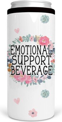 Personalized Skinny Can Cooler - Emotional Support Beverage Stainless Insulated Seltzer Holder With Funny Sayings