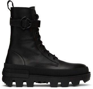 Black Carinne Lace-Up Boots