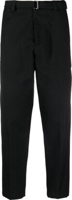 Belted-Waist Tapered-Leg Trousers-AC