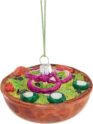 Cody Foster Holiday Ornament Dinner Salad - 1 Glass Ornament 2.0 Inches - Food Ornament Lettuce Dressing - Go8107 - Glass - Green