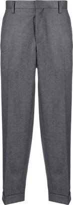 Tapered Cropped Trousers-AN