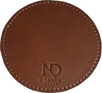 N'damus London Dulwich Chestnut Leather Drink Coaster Set