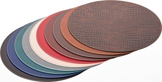 Round Placemats 15'' | 38.10cm/Recycled Leather Table Mats /Table Place & Coasters Dining Table Sets Placemats