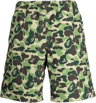 Graphic-Print Straight-Leg Shorts