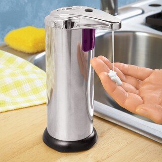 Collections Etc Stainless Steel Auto Soap Dispenser - Grey - 8.130 x 3.880 x 3.500