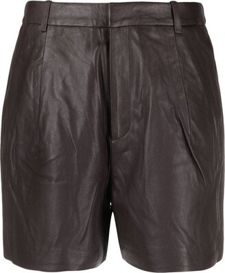 Tailored Leather Shorts