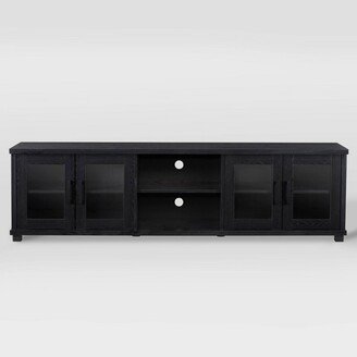 Fremont TV Stand for TVs up to 95 with Glass Cabinets Black