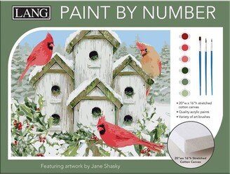 28pc Cardinal Birdhouse Paint By Number Kit