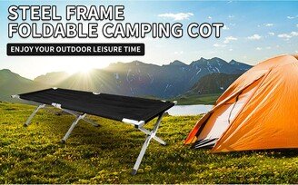 unbrand Portable Folding Camping Cot, Sleeping Bed with Storage Bag