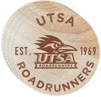 Utsa Road Runners Wood Coaster Engraved 4-Pack