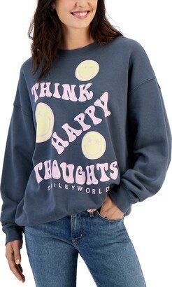 SmileyWorld Juniors' Think Happy Thoughts Sweatshirt