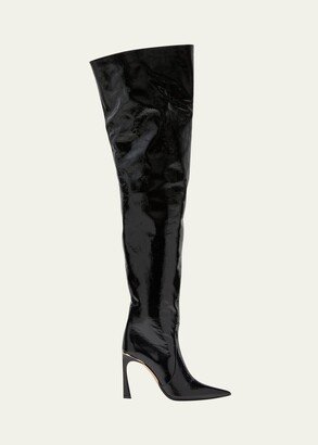 Patent Leather Over-The-Knee Boots