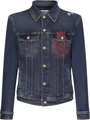 Logo-Print Denim Jacket-AP