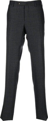 PT Torino Checked Slim-Cut Trousers