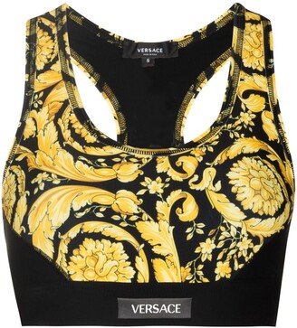 Barocco print sports bra