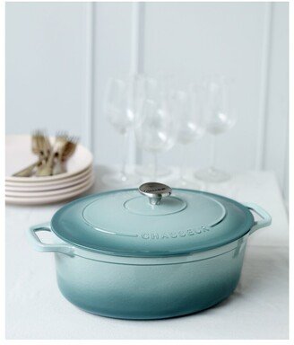 7.25Qt French Enameled Cast Iron Oval Dutch Oven