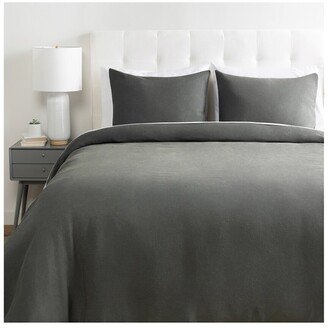 Dawson Dark Green Duvet Set With Two Standard Shams