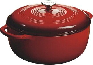 7.5qt Cast Iron Enamel Dutch Oven Red