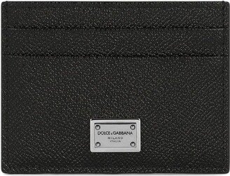 Logo-Plaque Leather Cardholder-AC